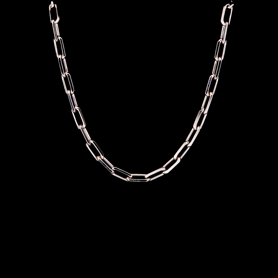 **Hold**สร้อยคอ Cartier Santos de Cartier necklace, chain, small model 18K White Gold Size 55.5cm.# (Used) #vrcanlimt 7505