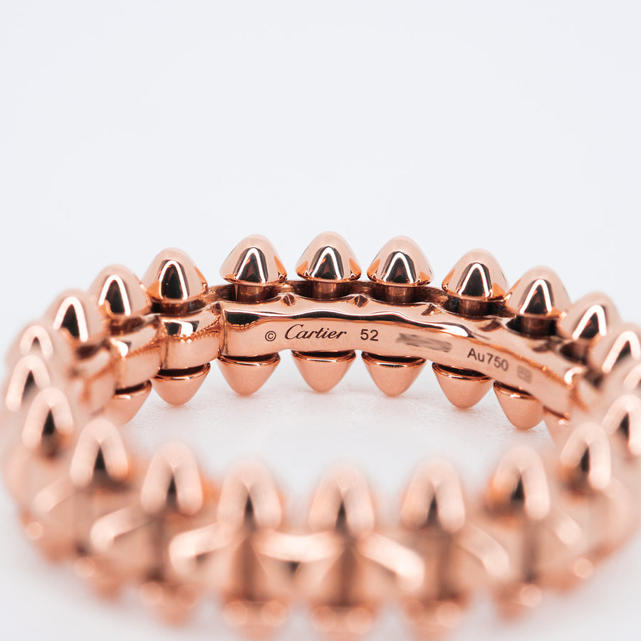 **Hold k.Koi**แหวน Cartier Clash de Cartier ring, Small model 18K Rose Gold Size 52# (Used) #vrcar 7508