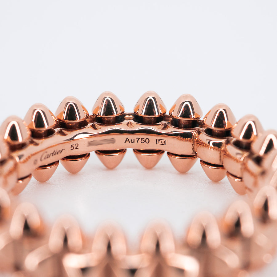 **Hold k.Koi**แหวน Cartier Clash de Cartier ring, Small model 18K Rose Gold Size 52# (Used) #vrcar 7508