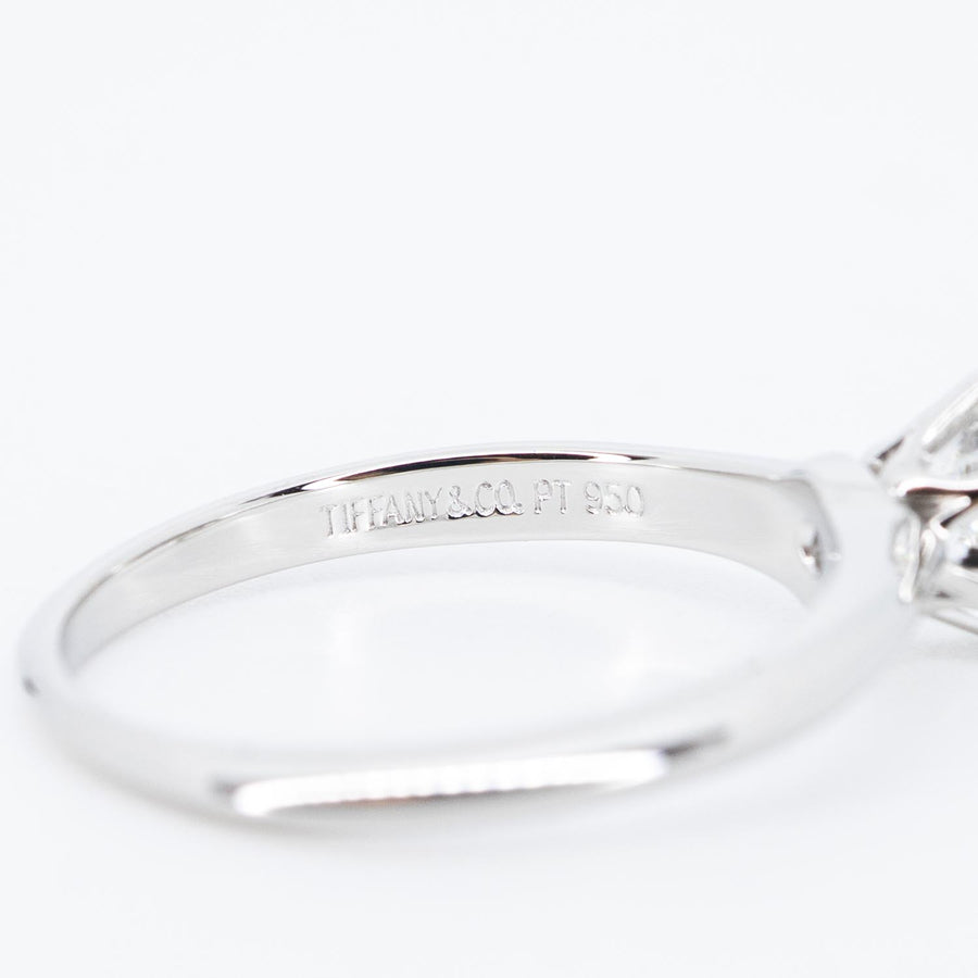 แหวน Tiffany &Co. The Tiffany Setting Solitaire Ring 0.76ct F VS1 (Resize) Platinum950 Size 52# (Used) #vrti 0990