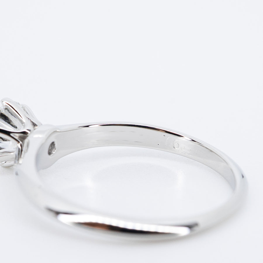 แหวน Tiffany &Co. The Tiffany Setting Solitaire Ring 0.76ct F VS1 (Resize) Platinum950 Size 52# (Used) #vrti 0990