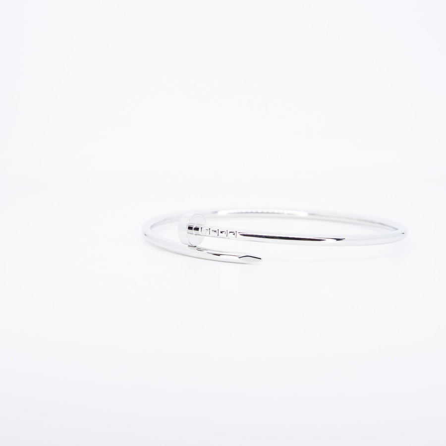 กำไลข้อมือ Cartier Juste Un Clou Bracelet, Small Model 18K White Gold Size 17# (Used) #vrcab 7511