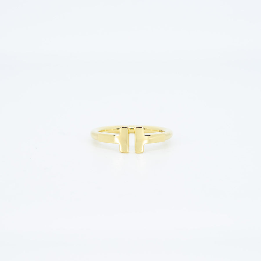 แหวน Tiffany & Co. Tiffany T Wire Ring 18K Yellow Gold Size 46# (Used) #vrtirimt 7509