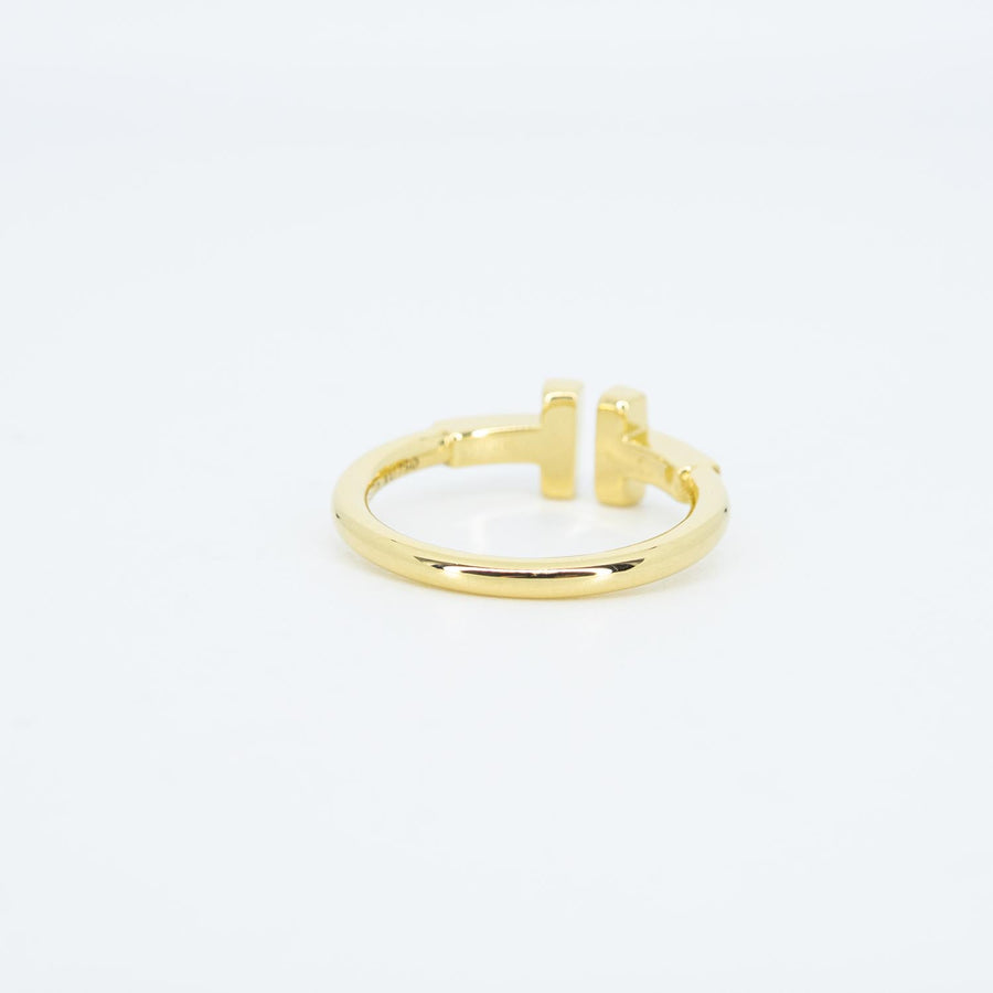 แหวน Tiffany & Co. Tiffany T Wire Ring 18K Yellow Gold Size 46# (Used) #vrtirimt 7509