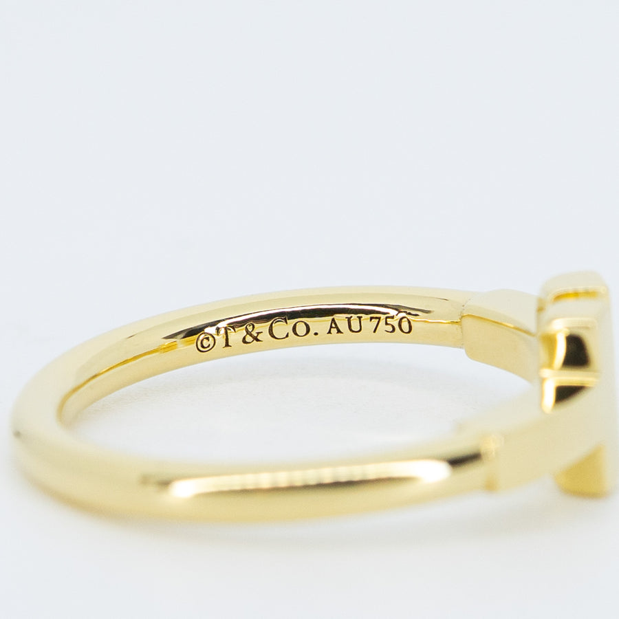 แหวน Tiffany & Co. Tiffany T Wire Ring 18K Yellow Gold Size 46# (Used) #vrtirimt 7509