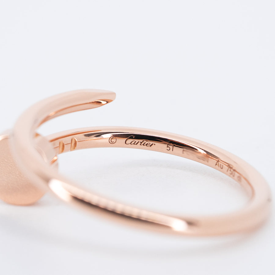 **Hold k.yo**แหวน Cartier Juste Un Clou ring, small model 18K Rose Gold Size 51# (Used) #vrcar 7501