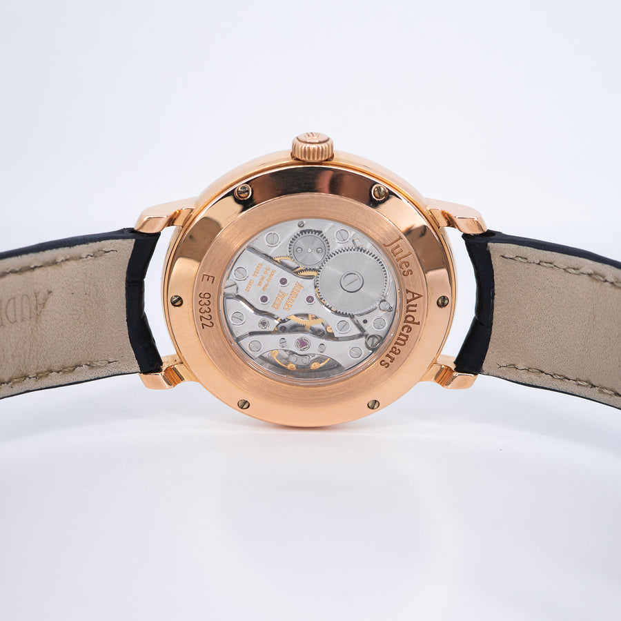 นาฬิกา Audemars Piguet Audemars Piguet (AP) Jules Audemars Ref.259550R Small Seconds & Power Reserve 18k Pink Gold 18K Rose Gold Size 36 mm.# (Used) #vrap 0989