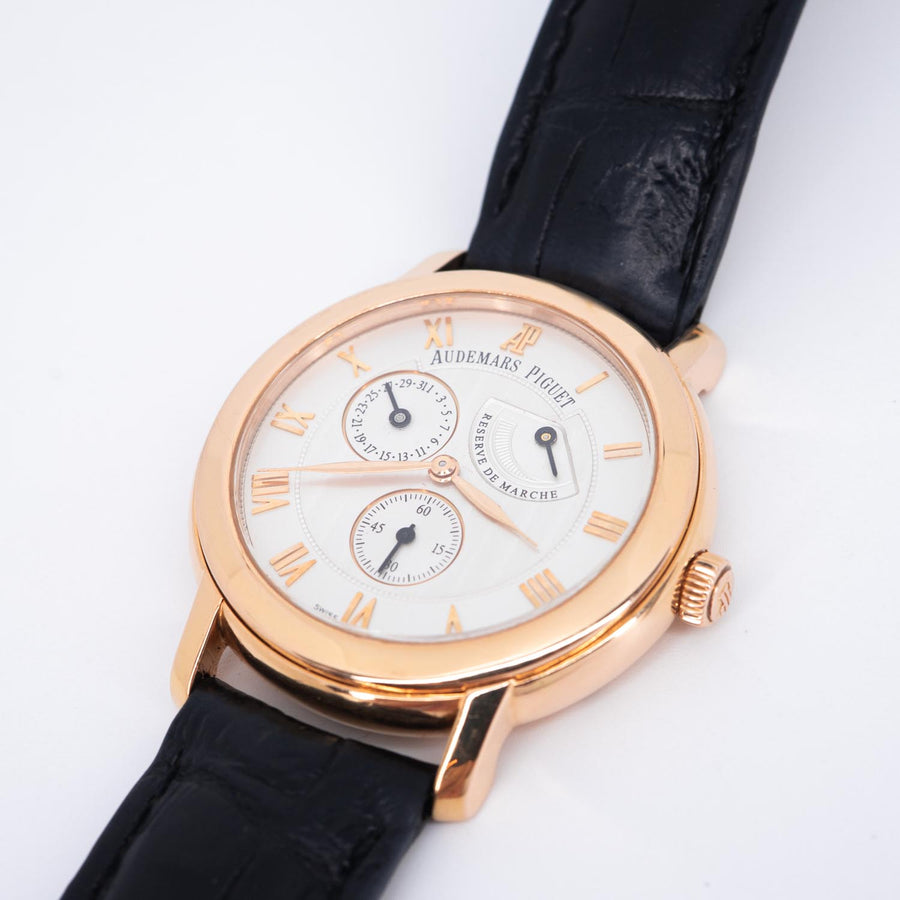 นาฬิกา Audemars Piguet Audemars Piguet (AP) Jules Audemars Ref.259550R Small Seconds & Power Reserve 18k Pink Gold 18K Rose Gold Size 36 mm.# (Used) #vrap 0989