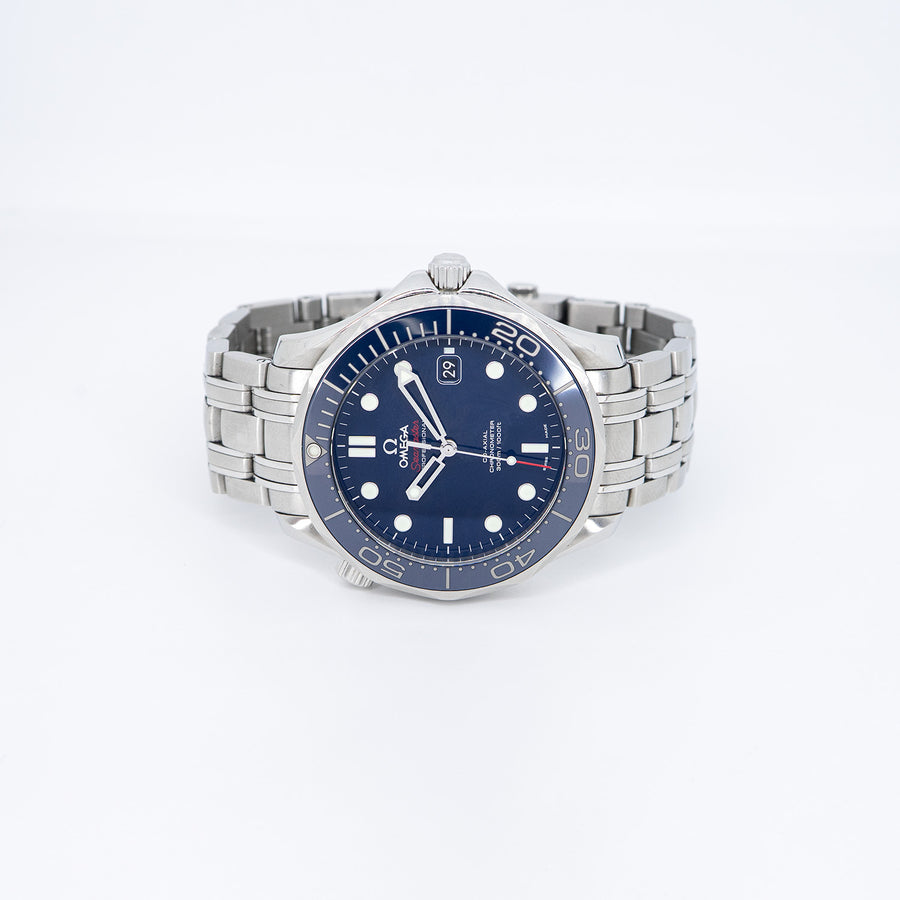 นาฬิกา Omega Omega Seamaster Professional Diver 300 Co-Axial หน้าปัดสีน้ำเงิน Automatic Steel Size 42mm.# (Used) #vrom 1003