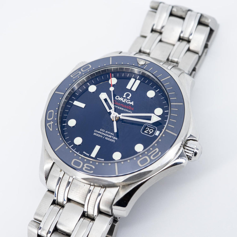 นาฬิกา Omega Omega Seamaster Professional Diver 300 Co-Axial หน้าปัดสีน้ำเงิน Automatic Steel Size 42mm.# (Used) #vrom 1003