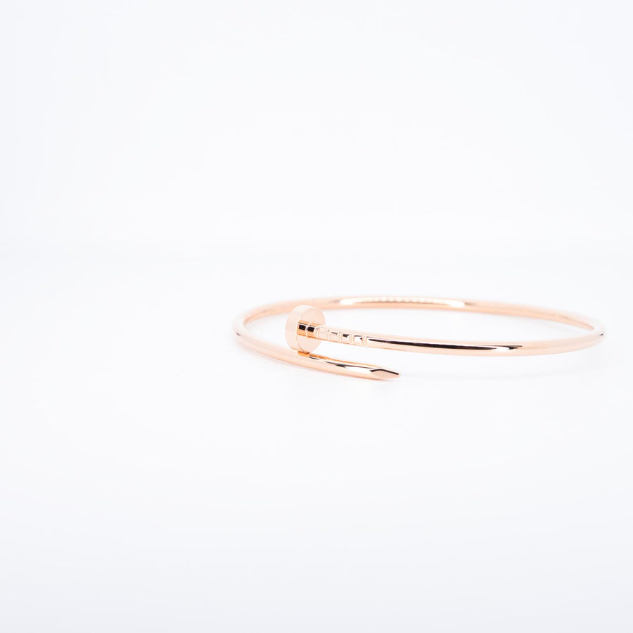 กำไลข้อมือ Cartier Juste Un Clou Bracelet, small model 18K Rose Gold Size 18# (Used) #vrcab 7525