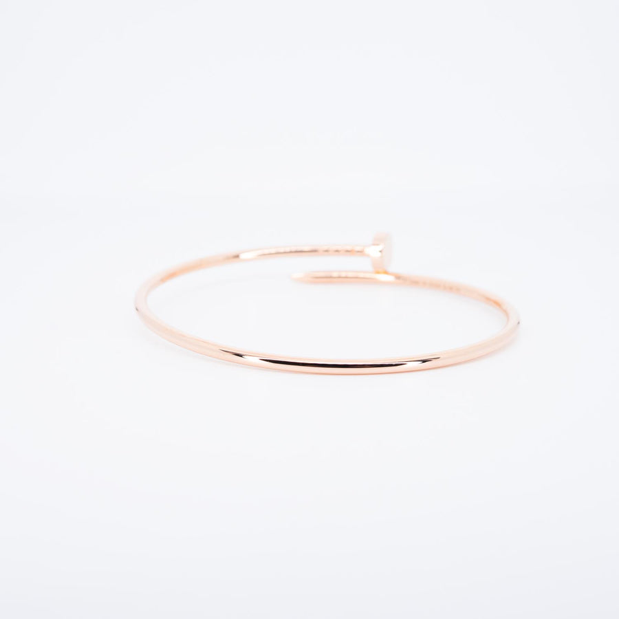 กำไลข้อมือ Cartier Juste Un Clou Bracelet, small model 18K Rose Gold Size 18# (Used) #vrcab 7525