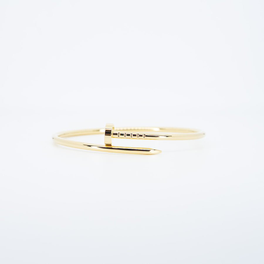 กำไลข้อมือ Cartier Juste Un Clou Bracelet, small model 18K Yellow Gold Size 15# (Used) #vrcab 7516