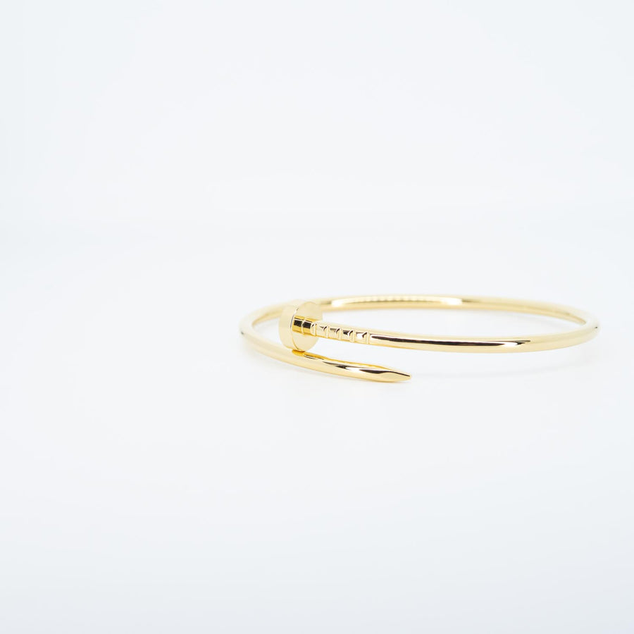 กำไลข้อมือ Cartier Juste Un Clou Bracelet, small model 18K Yellow Gold Size 15# (Used) #vrcab 7516