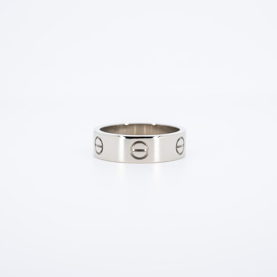 แหวน Cartier Love Ring 18K White Gold Size 57# (Used) #vrcarimt 7521