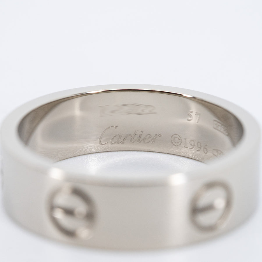 แหวน Cartier Love Ring 18K White Gold Size 57# (Used) #vrcarimt 7521