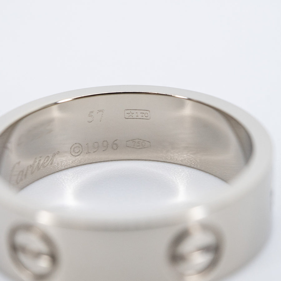แหวน Cartier Love Ring 18K White Gold Size 57# (Used) #vrcarimt 7521