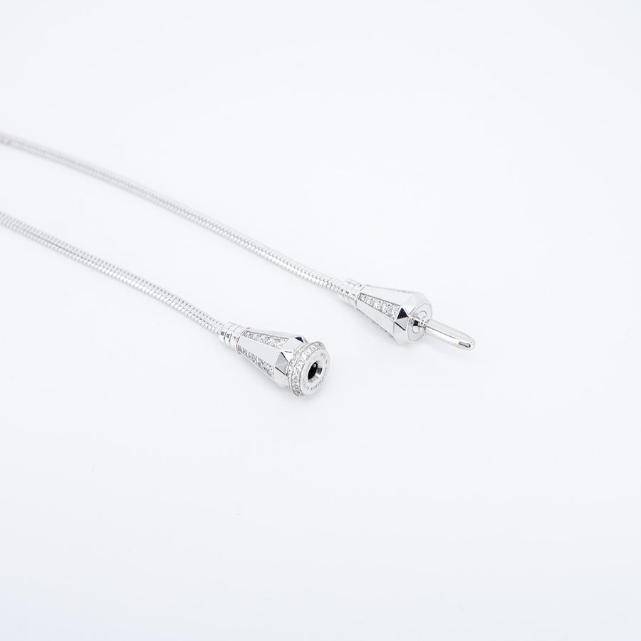 สร้อยข้อมือ/สร้อยคอ Boucheron Jack de Boucheron, triple wrap, Diamonds 18K White Gold Size 52cm.# (Used) #vrbonlHIT 7550