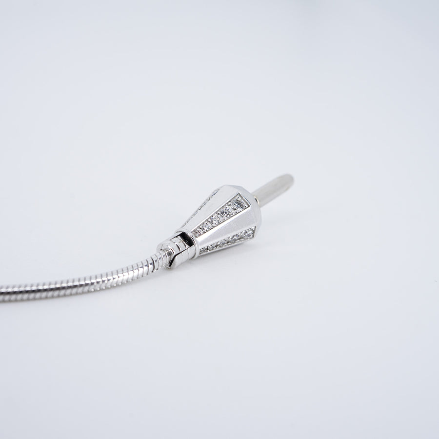 สร้อยข้อมือ/สร้อยคอ Boucheron Jack de Boucheron, triple wrap, Diamonds 18K White Gold Size 52cm.# (Used) #vrbonlHIT 7550