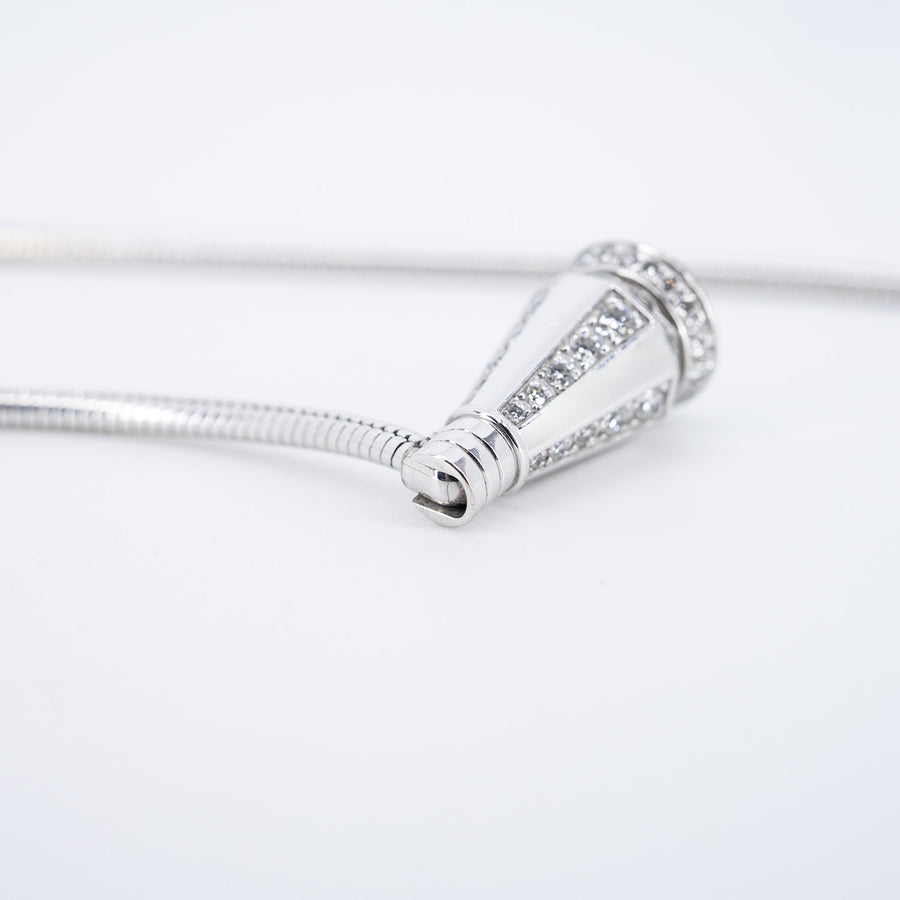 สร้อยข้อมือ/สร้อยคอ Boucheron Jack de Boucheron, triple wrap, Diamonds 18K White Gold Size 52cm.# (Used) #vrbonlHIT 7550