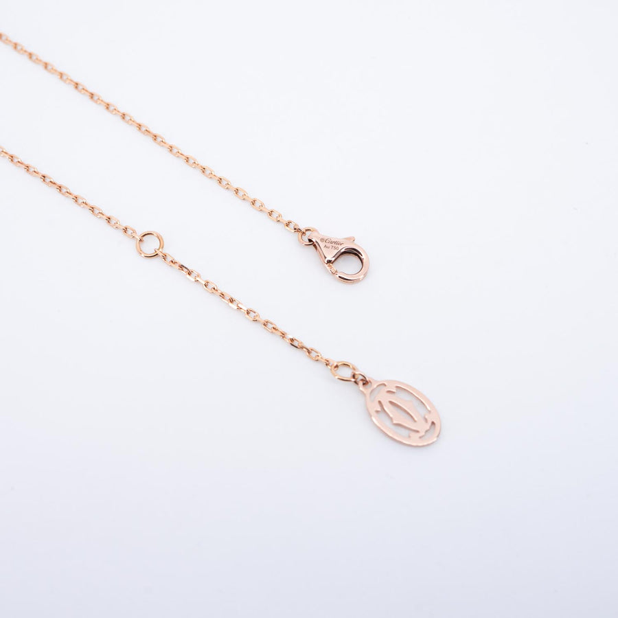 สร้อยและจี้ Cartier d'Amour pendant, diamond, small model 18K Rose Gold Size 37-40cm.# (Used) #vrcanlimt 7538