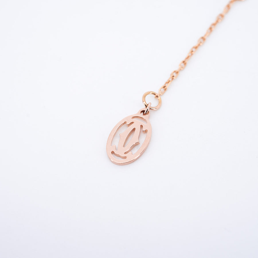 สร้อยและจี้ Cartier d'Amour pendant, diamond, small model 18K Rose Gold Size 37-40cm.# (Used) #vrcanlimt 7538