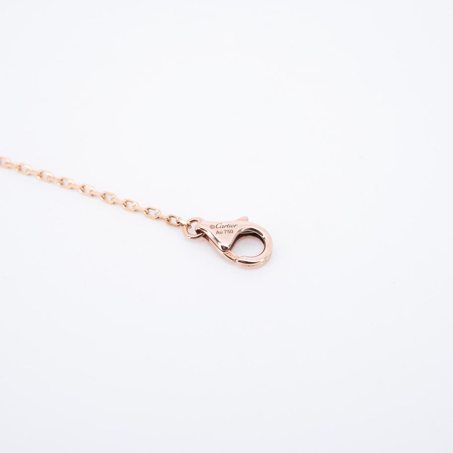 สร้อยและจี้ Cartier d'Amour pendant, diamond, small model 18K Rose Gold Size 37-40cm.# (Used) #vrcanlimt 7538