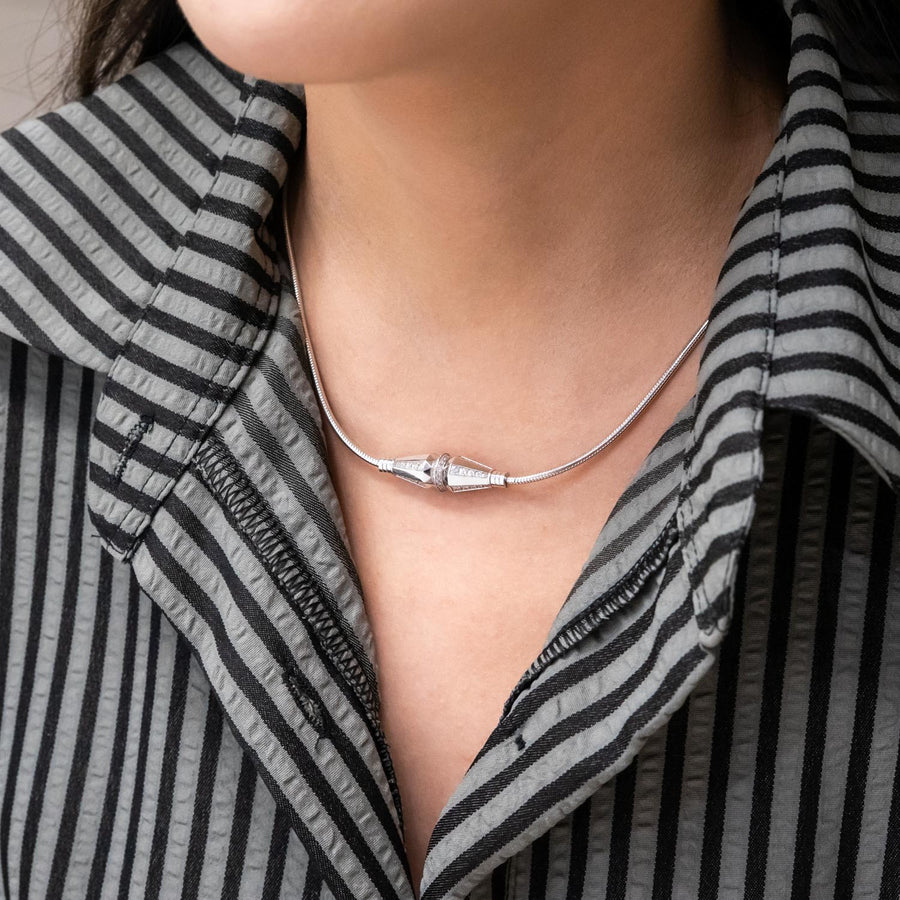 สร้อยข้อมือ/สร้อยคอ Boucheron Jack de Boucheron, triple wrap, Diamonds 18K White Gold Size 52cm.# (Used) #vrbonlHIT 7550