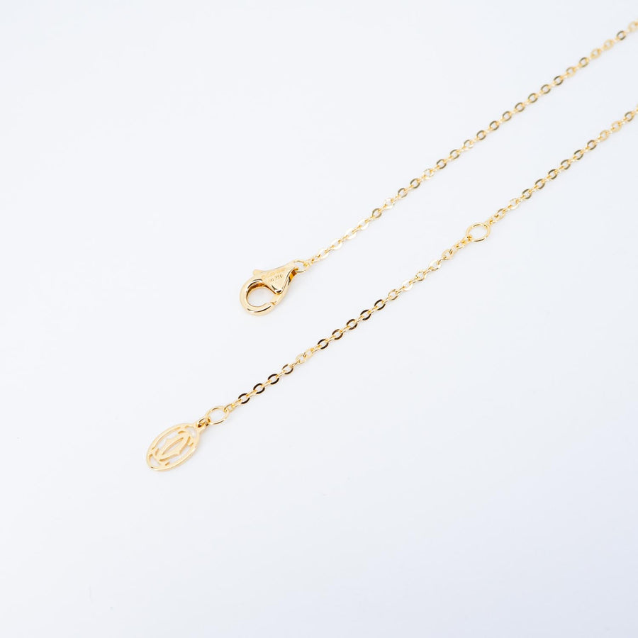 สร้อยและจี้ Cartier Trinity pendant, small model, half-paved 18K 3 Colors Size 38-42cm.# (Used) #vrcanlimt 7530