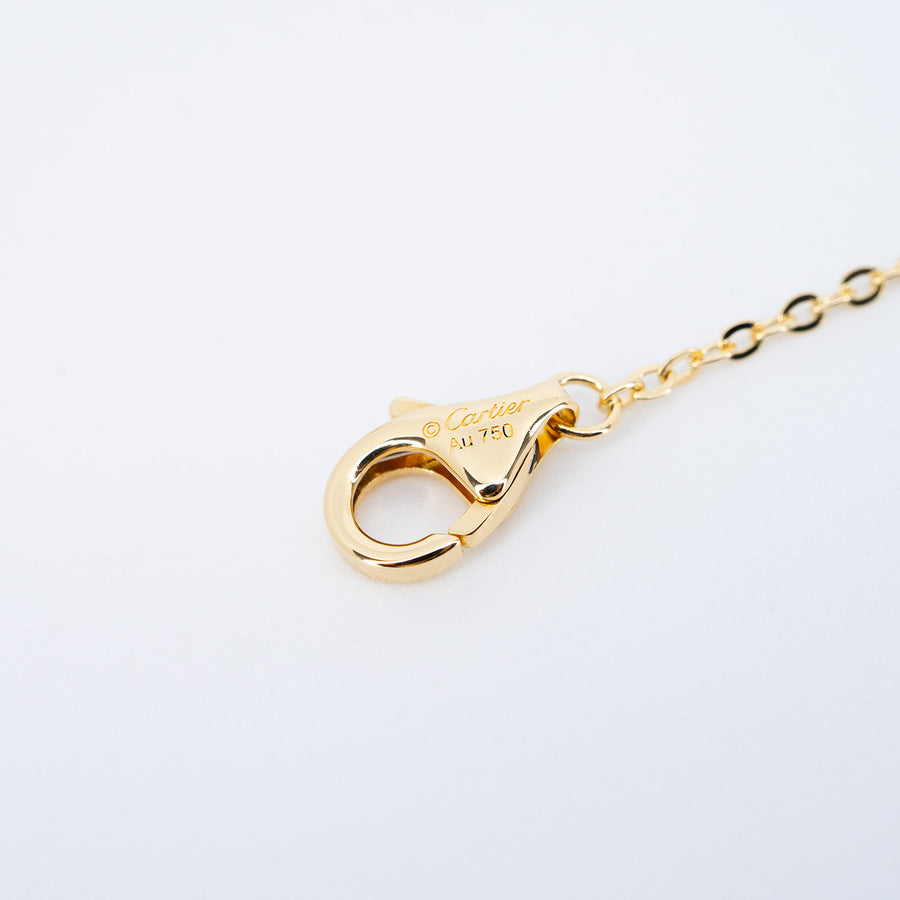 สร้อยและจี้ Cartier Trinity pendant, small model, half-paved 18K 3 Colors Size 38-42cm.# (Used) #vrcanlimt 7530