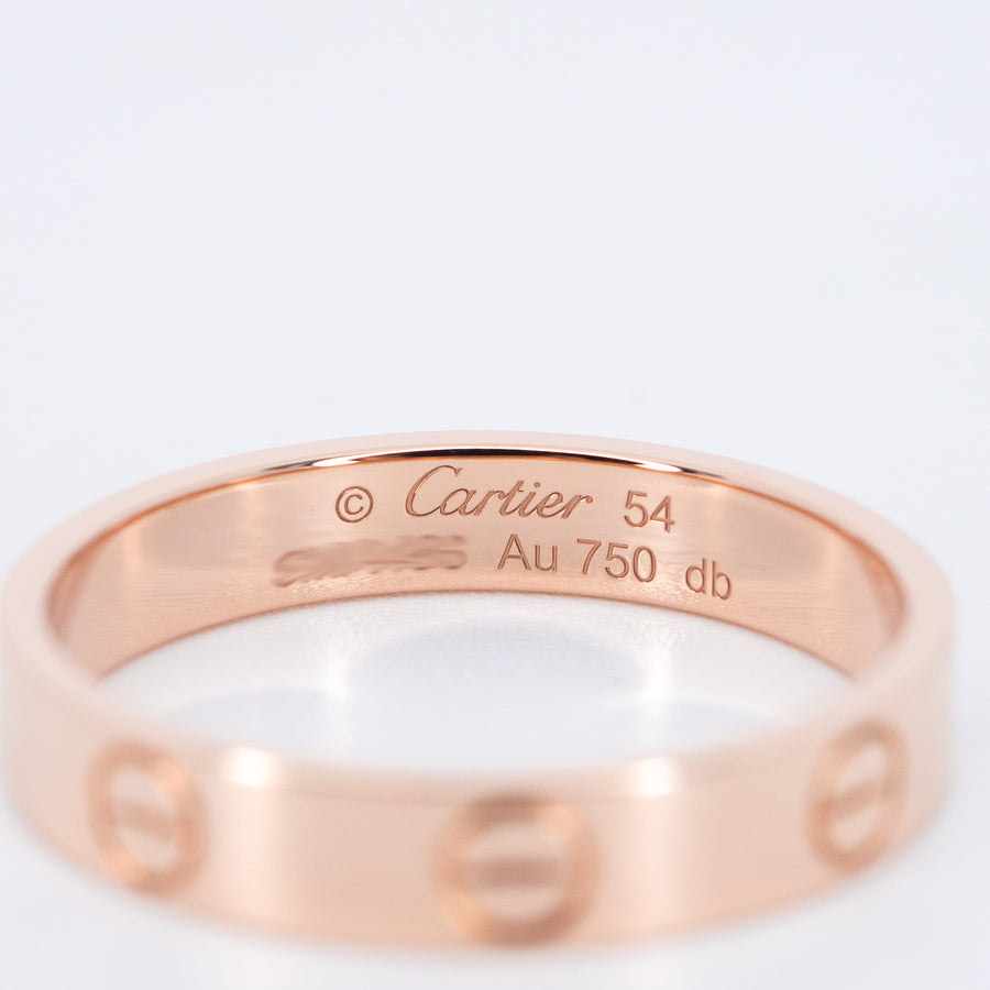 แหวน Cartier Love Ring, small model 18K Rose Gold Size 54# (Used) #vrcarimt 7527