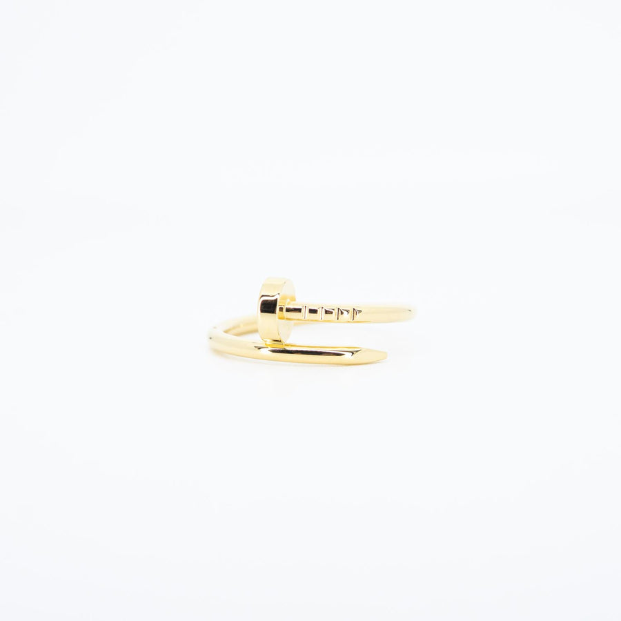 ** Hold **แหวน Cartier Juste Un Clou ring, small model 18K Yellow Gold Size 50# (Used) #vrcar 7534