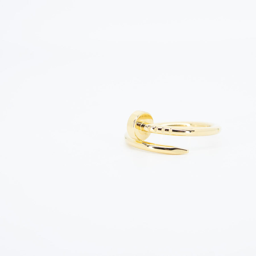 ** Hold **แหวน Cartier Juste Un Clou ring, small model 18K Yellow Gold Size 50# (Used) #vrcar 7534