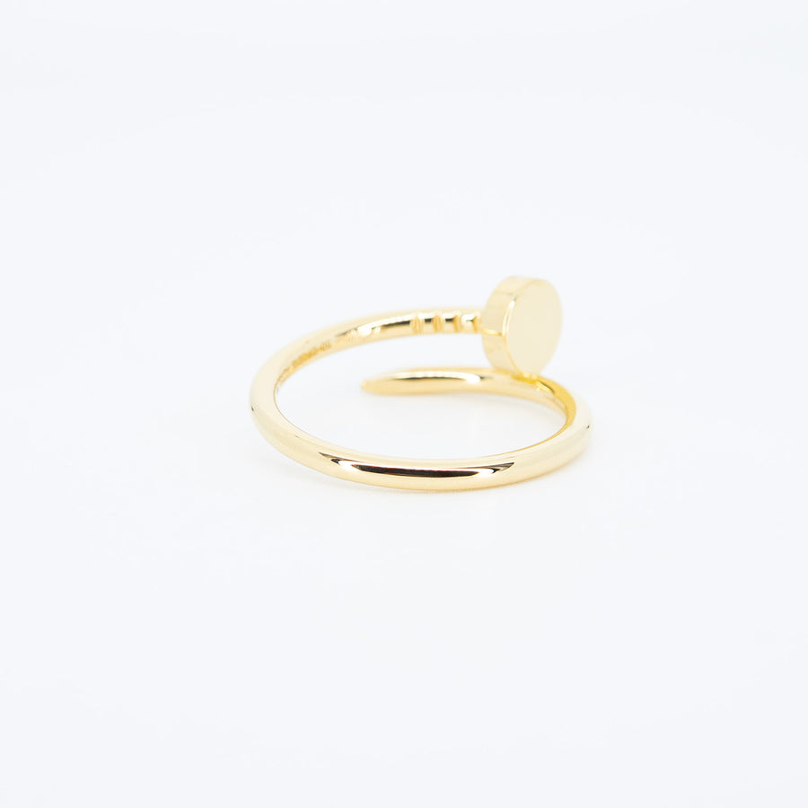 ** Hold **แหวน Cartier Juste Un Clou ring, small model 18K Yellow Gold Size 50# (Used) #vrcar 7534