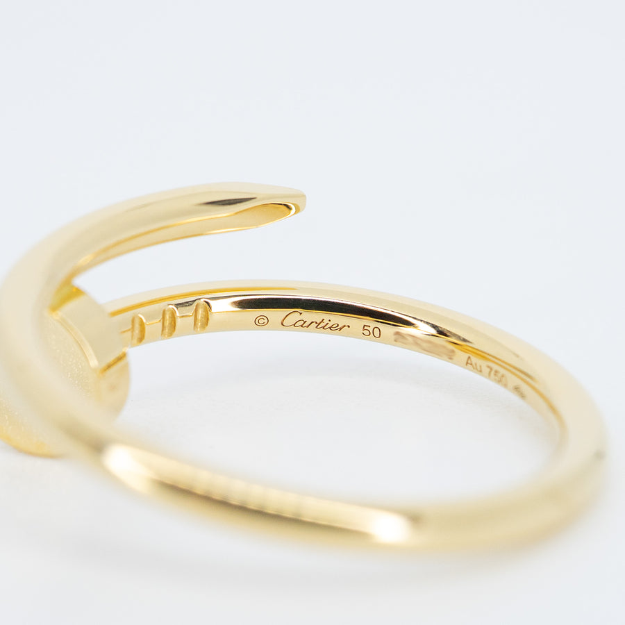 ** Hold **แหวน Cartier Juste Un Clou ring, small model 18K Yellow Gold Size 50# (Used) #vrcar 7534