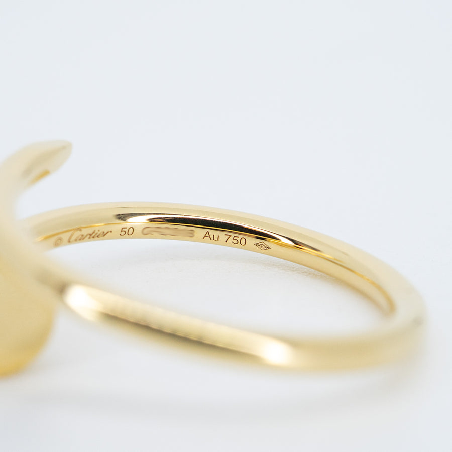 ** Hold **แหวน Cartier Juste Un Clou ring, small model 18K Yellow Gold Size 50# (Used) #vrcar 7534