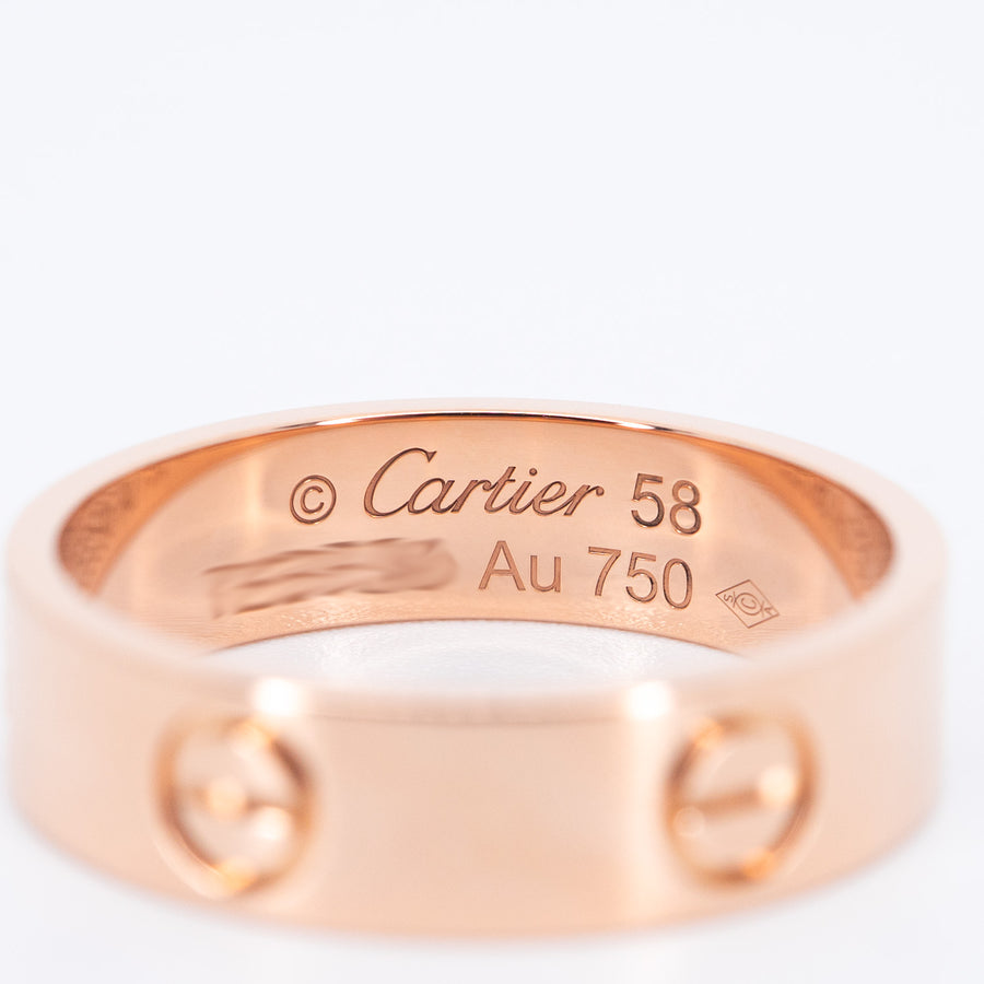 แหวน Cartier Love Ring 18K Rose Gold Size 58# (Used) #vrcar 7560