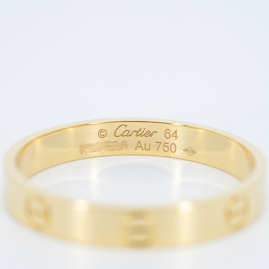 แหวน Cartier Love Ring, small model 18K Yellow Gold Size 64# (Used) #vrca 1000