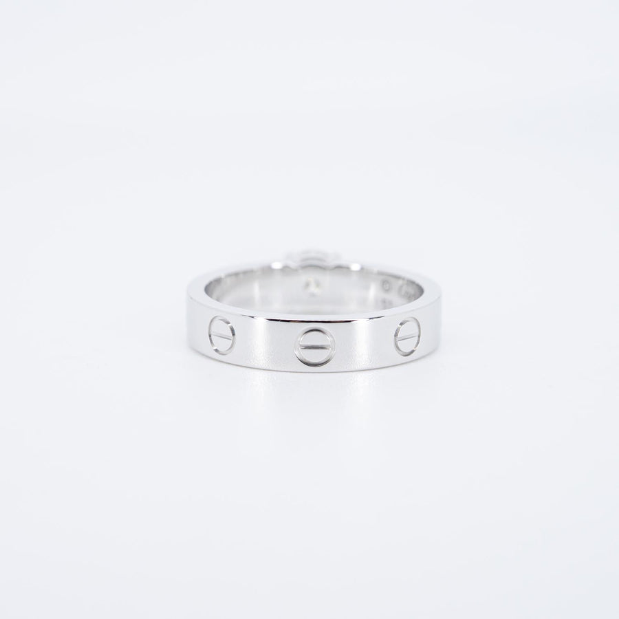 แหวน Cartier Love Solitaire Ring 0.47ct G VVS1 18K White Gold Size 51# (Used) #vrcarimtHIT 7539