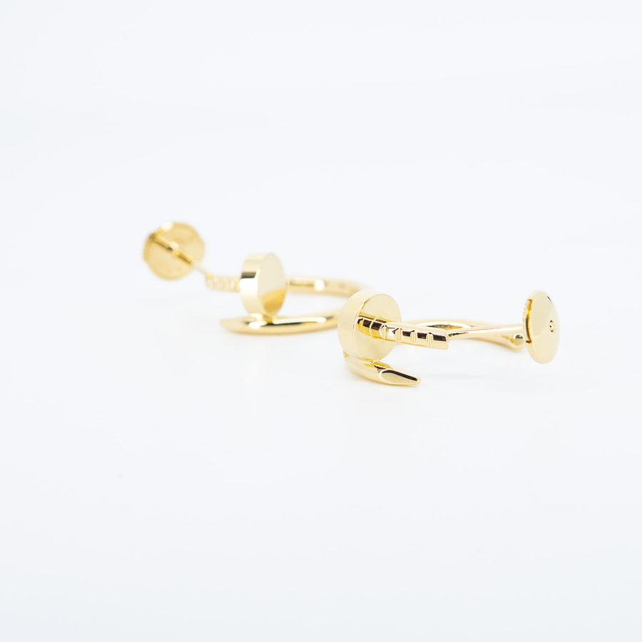 **Sold**ต่างหู Cartier Juste un Clou hoop earrings, small model 18K Yellow Gold (Used) #vrcaeimt 7535