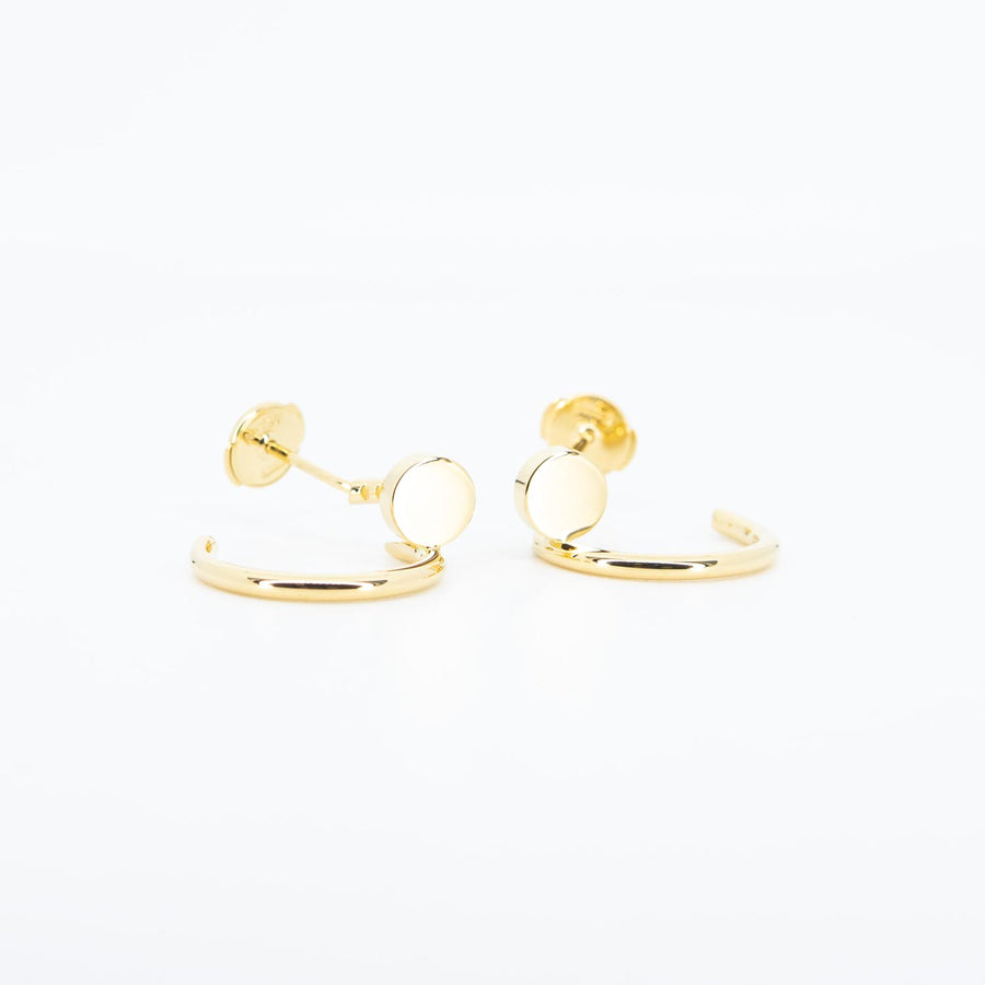 **Sold**ต่างหู Cartier Juste un Clou hoop earrings, small model 18K Yellow Gold (Used) #vrcaeimt 7535