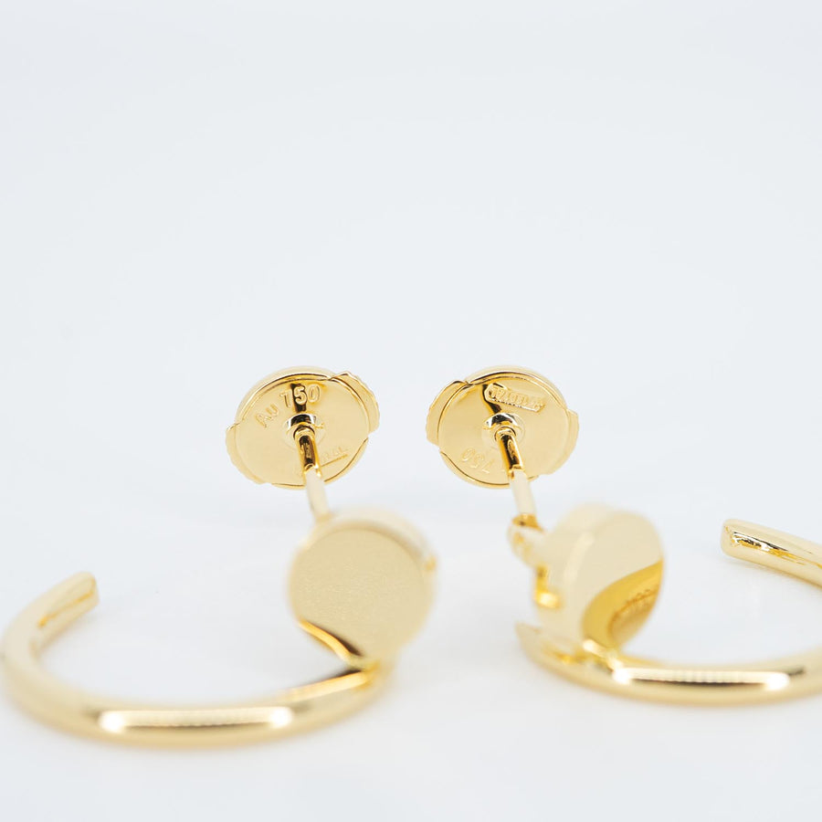 **Sold**ต่างหู Cartier Juste un Clou hoop earrings, small model 18K Yellow Gold (Used) #vrcaeimt 7535