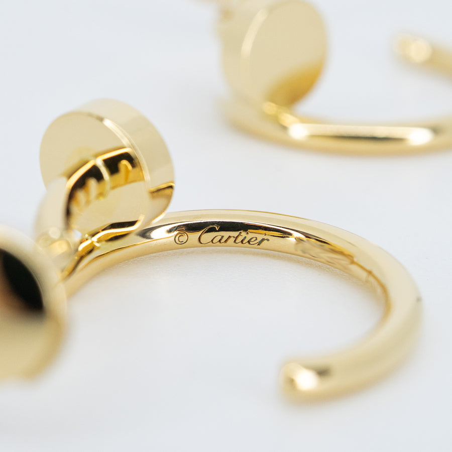 **Sold**ต่างหู Cartier Juste un Clou hoop earrings, small model 18K Yellow Gold (Used) #vrcaeimt 7535