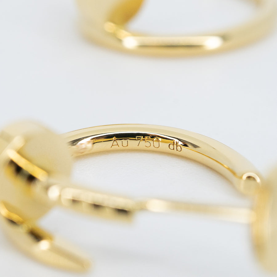 **Sold**ต่างหู Cartier Juste un Clou hoop earrings, small model 18K Yellow Gold (Used) #vrcaeimt 7535