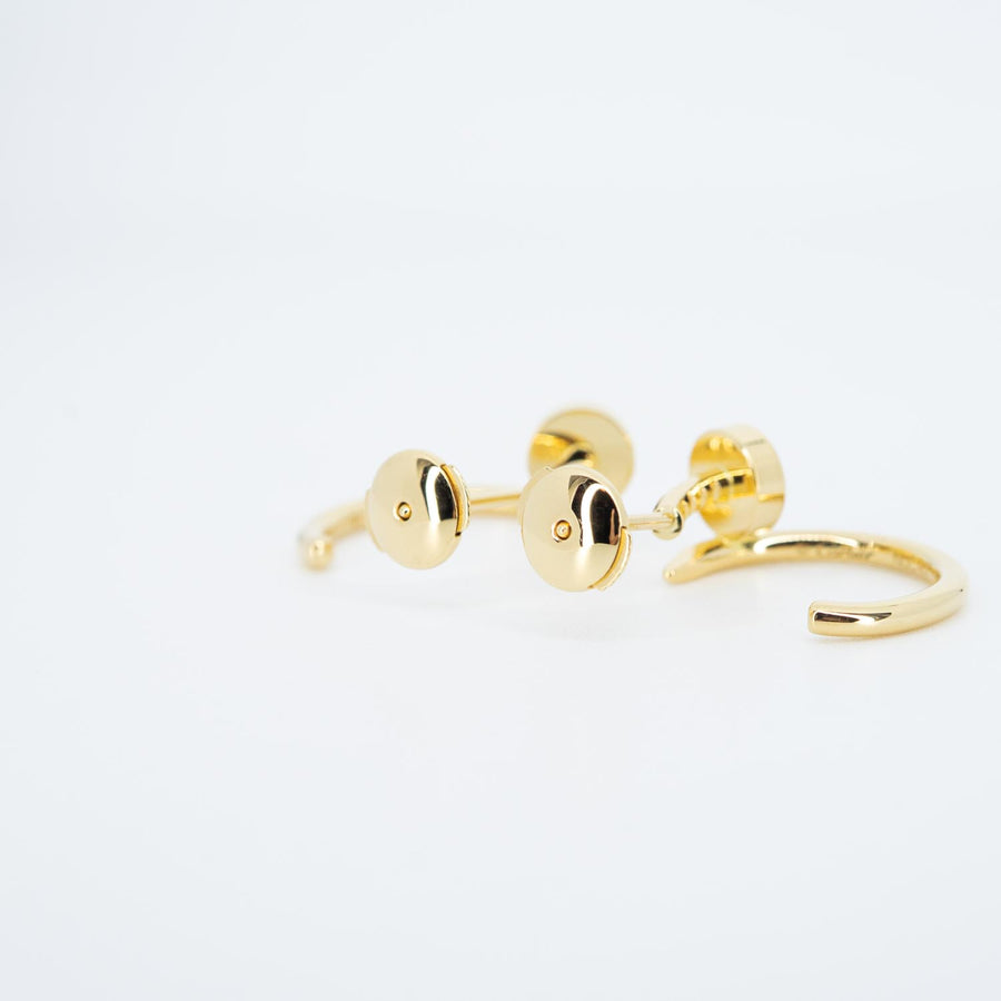 **Sold**ต่างหู Cartier Juste un Clou hoop earrings, small model 18K Yellow Gold (Used) #vrcaeimt 7535