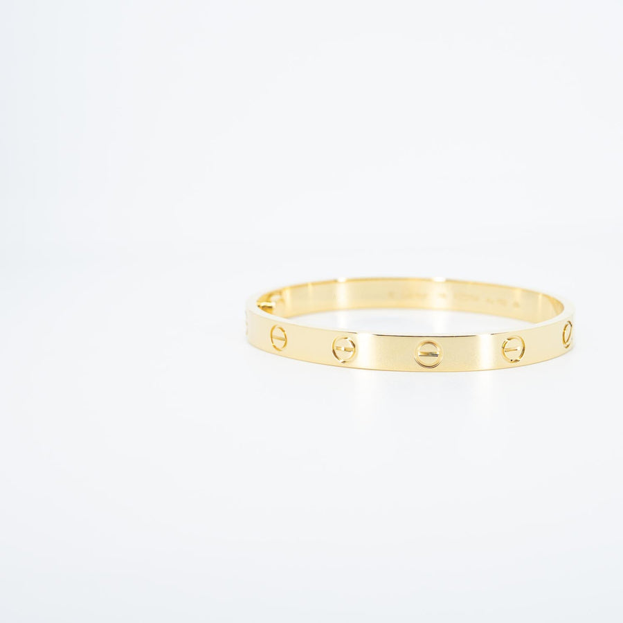 กำไลข้อมือ Cartier Love Bracelet 18K Yellow Gold Size 16# (Used) #vrcab 7529