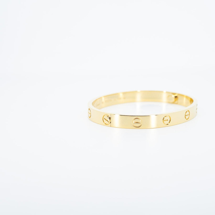 กำไลข้อมือ Cartier Love Bracelet 18K Yellow Gold Size 16# (Used) #vrcab 7529