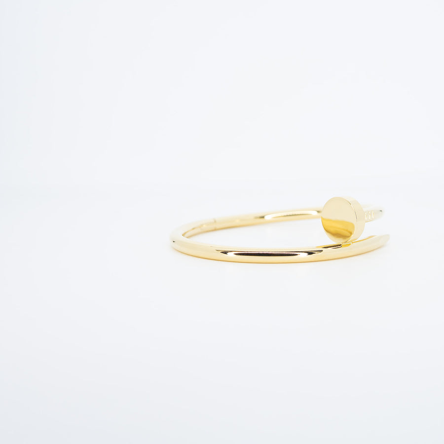กำไลข้อมือ Cartier Juste un Clou Bracelet 18K Yellow Gold Size 15# (Used) #vrcab 7537