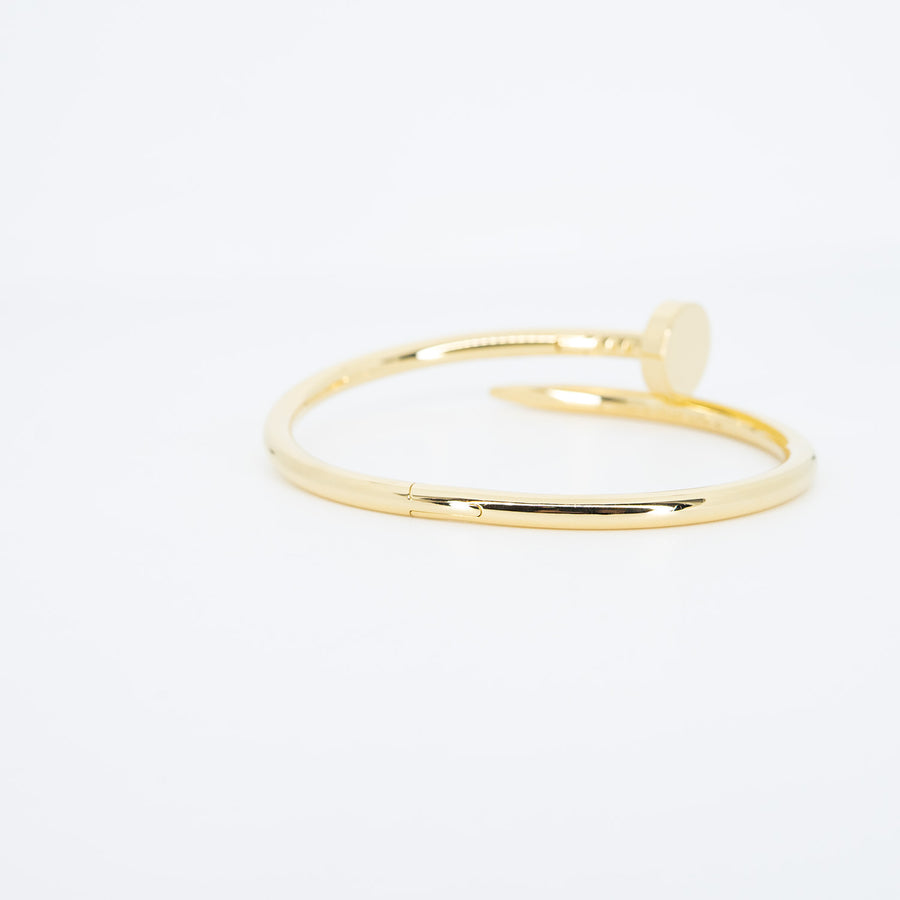 กำไลข้อมือ Cartier Juste un Clou Bracelet 18K Yellow Gold Size 15# (Used) #vrcab 7537