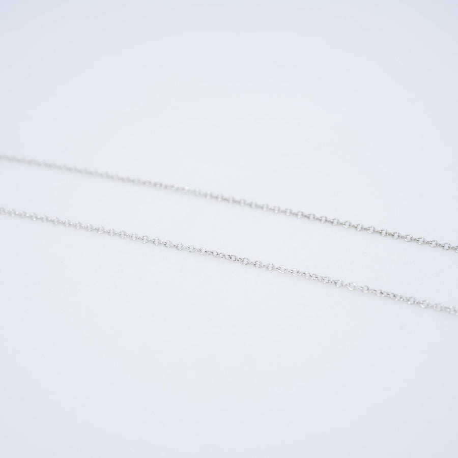 สร้อยและจี้ Tiffany & Co. Blue Enamel T&Co Slider Necklace Silver925 Size 43.5cm.# (Used) #vrtinl 7553